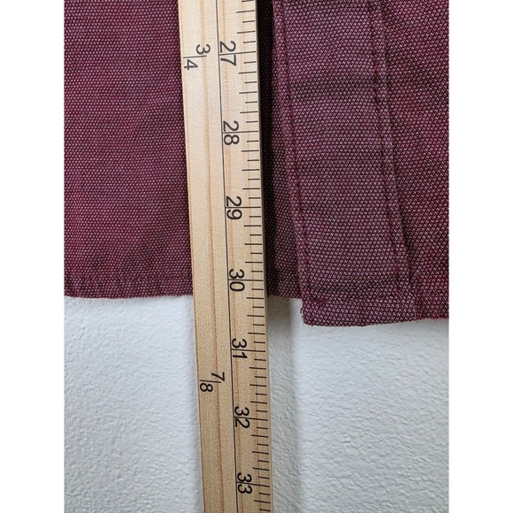 Rock & Republic Shirt Mens XL Burgundy Long Sleeve Button Up Two Zipper Pockets - Picture 6 of 12